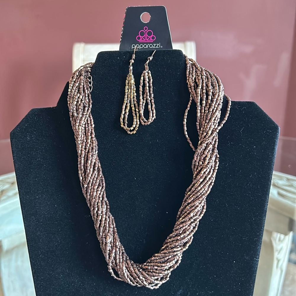 💎Copper Seed Bead Necklace - Picture 1 of 3